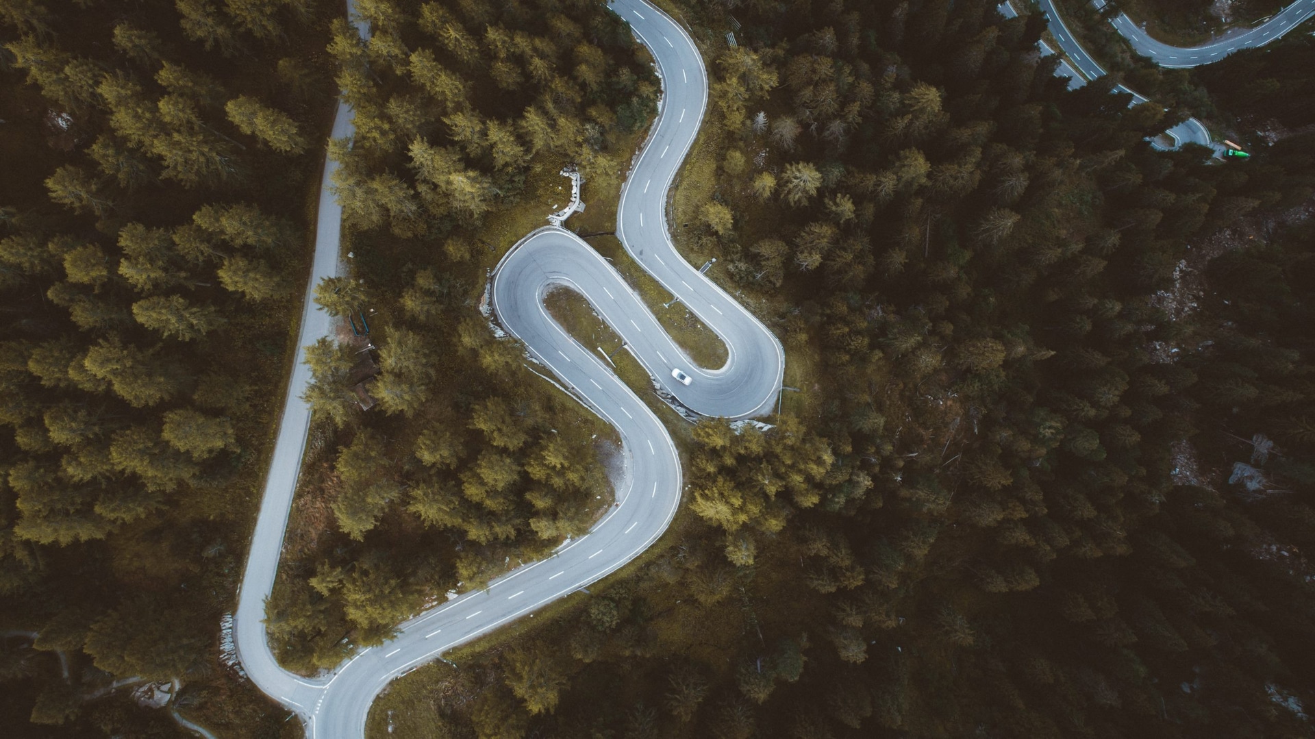 Vogelperspektive Straße Führerschein  Schweiz