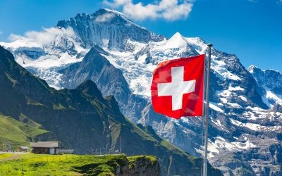 Schweizer Flagge als Symbol zum Auswandern in die Schweiz