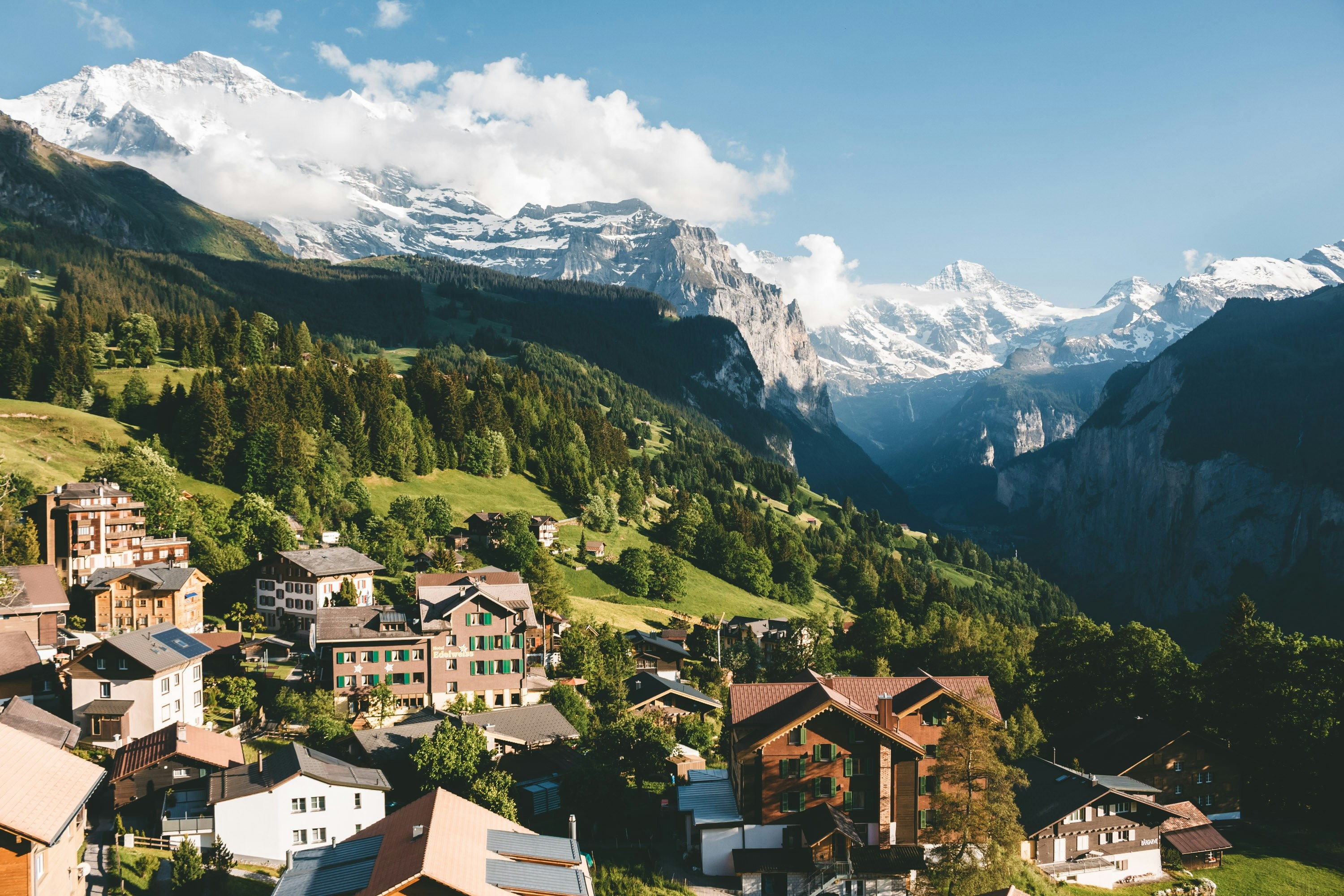 Schweizer Berge als Symbol zum Auswandern nach Deutschland